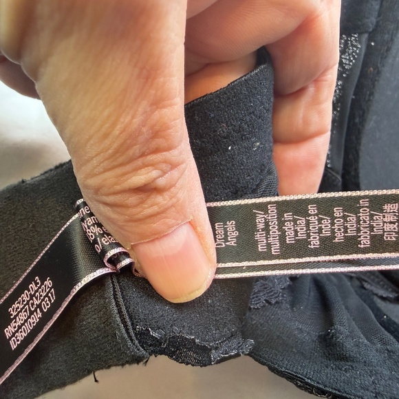 Victoria's Secret Dream Angel Bra Size 32DDD Strapless STRAP MISSING Black Under - Picture 7 of 7